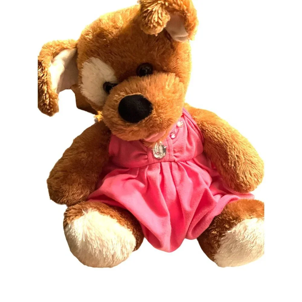 Build‎ a Bear Dog with pink Dress 10